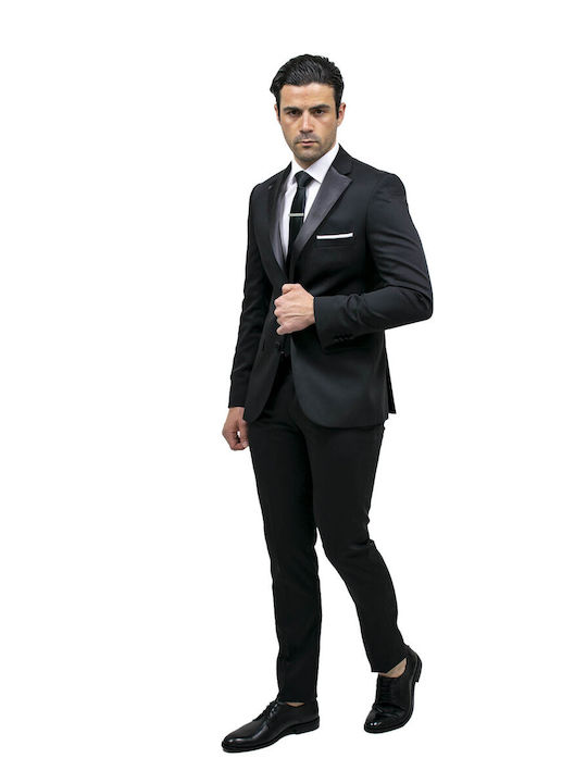 Men's Suit with Wedding Vest ARTISTI ITALIANI (11579/S02P/V) - BLACK