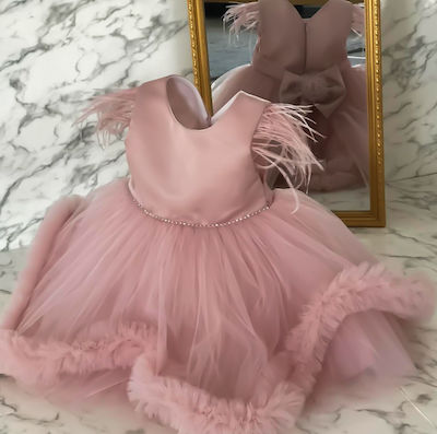 Pink Tulle Baptism Dress