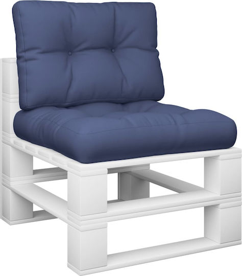 vidaXL Bench Cushion Nautical Blue 2 Pieces 50x50cm