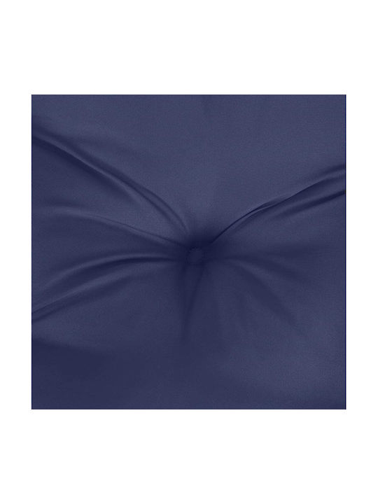vidaXL Waterproof Bench Cushion for Palette with Backrest Navy Blue 2pcs 50x50cm