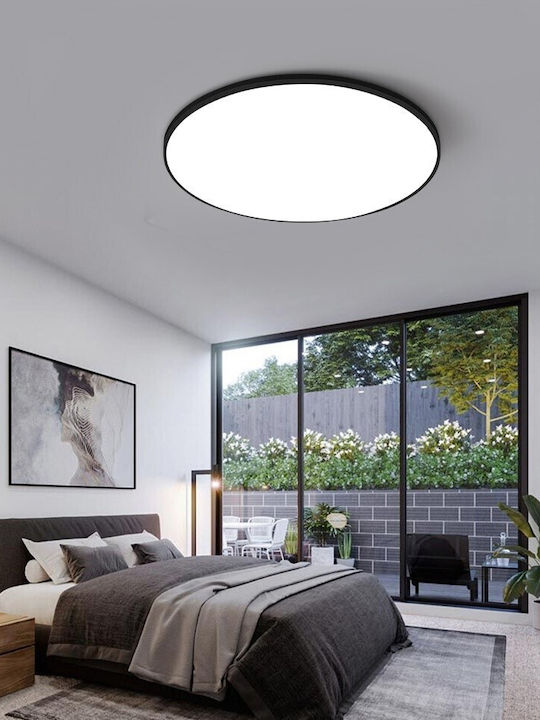 Στρογγυλό LED Panel 38W με Ψυχρό Λευκό Φως 6500K