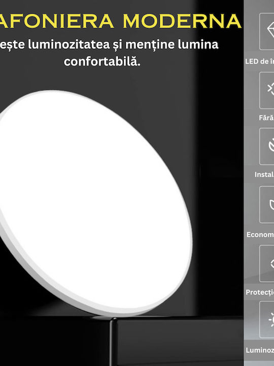 Rund LED Panel 38W mit Kaltweiß Licht 6500K
