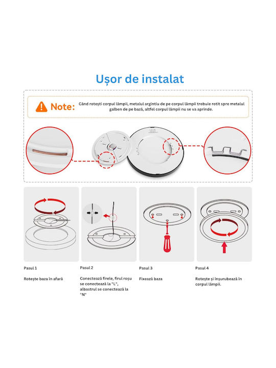 Rund LED Panel 38W mit Kaltweiß Licht 6500K