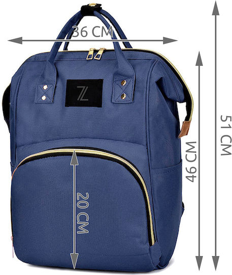 Wickeltasche-Wickelrucksack Marineblau