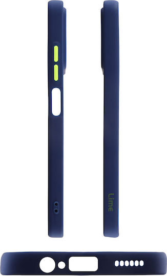 Lime Hardshell Fusion Full Camera Protection Back Cover Plastic / Silicone Blue (Redmi Note 13 4G)