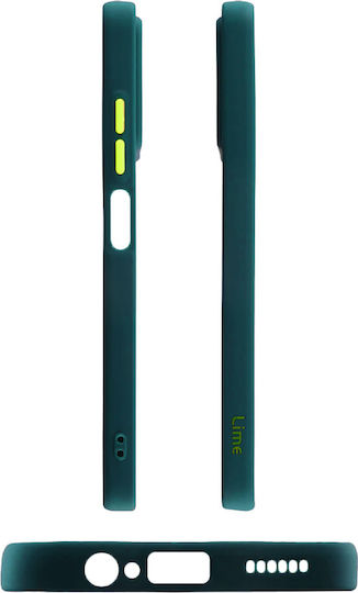 Lime Hardshell Fusion Full Camera Protection Back Cover Plastic / Silicon Verde (Redmi Note 13 Pro 4G / Poco M6 Pro 4G )