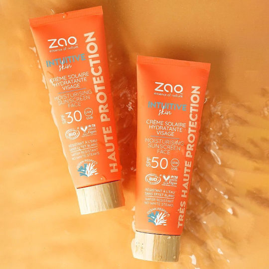Zao Organic Makeup Intuitive Skin Cremă Antisolară Waterproof Față Protectie Solara SPF50 50ml