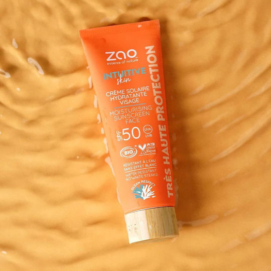 Zao Organic Makeup Intuitive Skin Cremă Antisolară Waterproof Față Protectie Solara SPF50 50ml