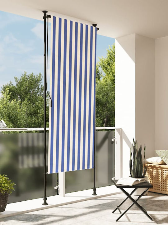 vidaXL Terrace Sideway Sunshade Roller with LED Light Blue 1x2.7cm