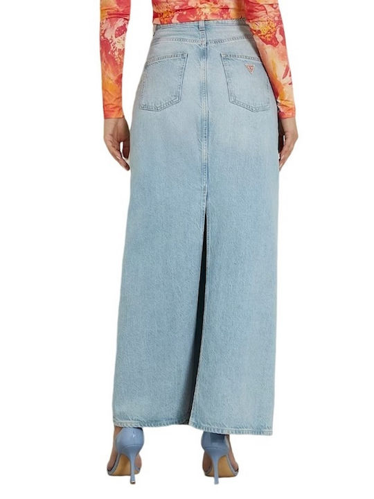 Guess Denim Maxi Skirt in Blue color
