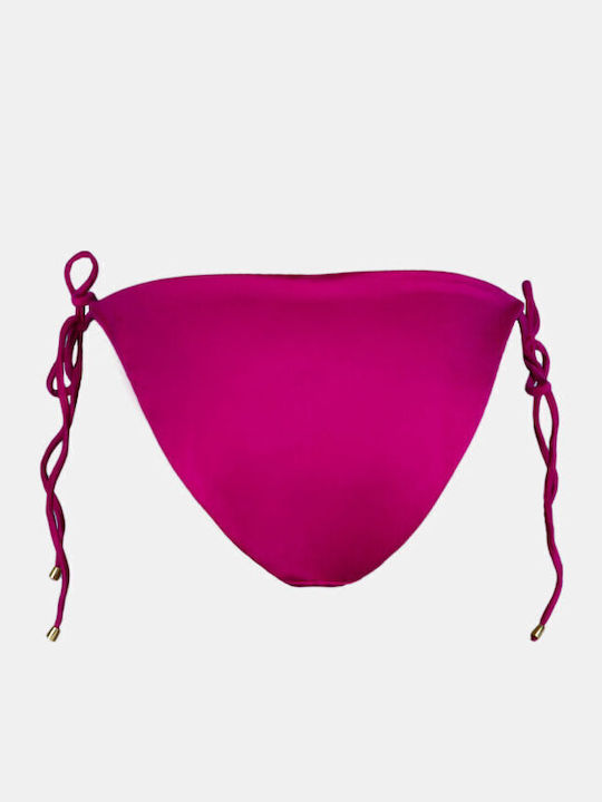 Bikini Slip with Laces Matte Magenta