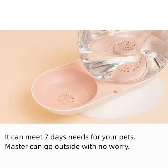 All For Paws Bowl with Container Water for Dog & Cat with Base 2.8lt in White Color