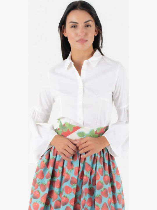 High-waisted Midi Skirt colorful