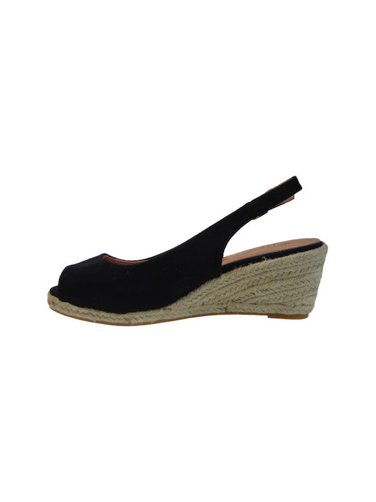 La Bottine Souriante Women's Platform Espadrilles Black