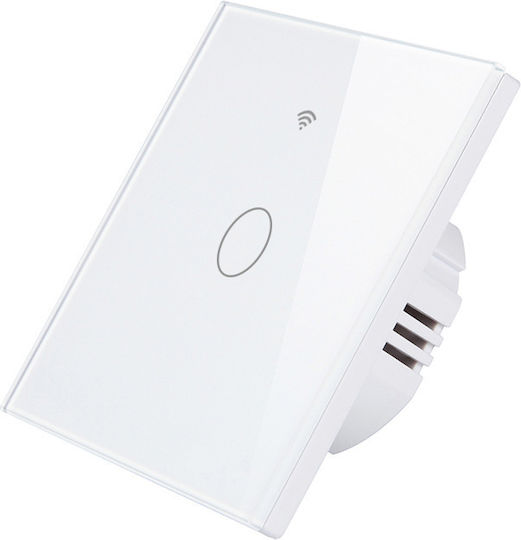 rezistent la apă Încastrat Comutator de Perete Wi-Fi Iluminat Sens unic cu Cadru Alb