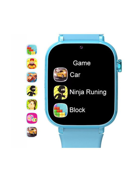 Manta Kinder Smartwatch mit GPS und Kautschuk/Plastik Armband Blau