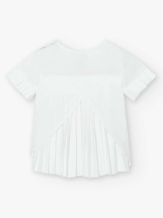 Boboli Kids Blouse Short Sleeve Ecru