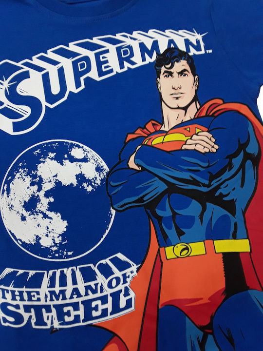 Disney Kids' Pajamas Summer Cotton Blue Superman Blue
