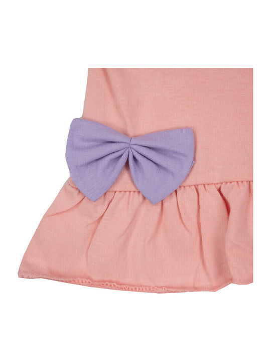 Papillon Kids Παιδική Πιτζάμα Καλοκαιρινή Σομόν