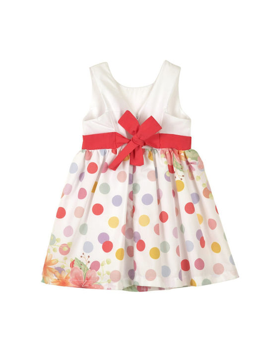 Babylon Mädchen Kleid Polka Dot White