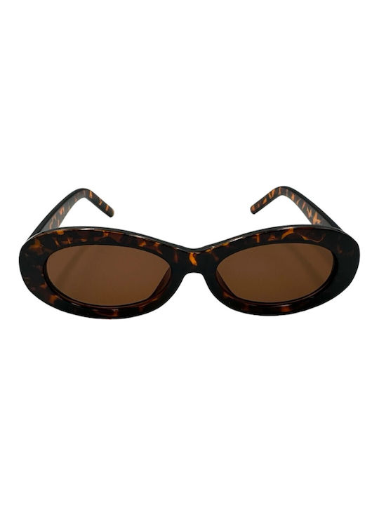 V-store Women's Sunglasses with Brown Tartaruga Plastic Frame and Brown Lens 5086TART