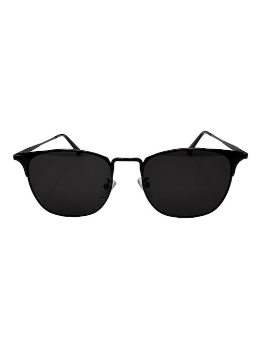 V-store Sunglasses with Black Metal Frame and Black Lens 80-704BLACK