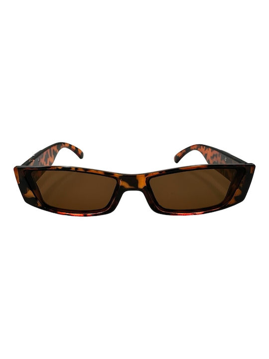 V-store Women's Sunglasses with Brown Tartaruga Plastic Frame and Brown Lens 5351TART