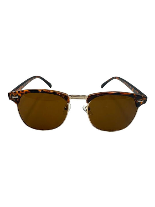 V-store Sunglasses with Brown Tartaruga Frame and Brown Lens 3016ORANGE