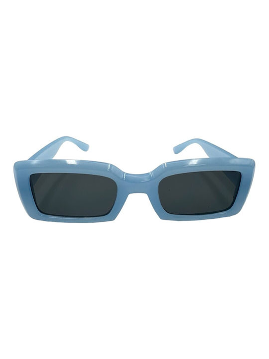 V-store Women's Sunglasses with Blue Plastic Frame and Gray Lens 5502BLUE