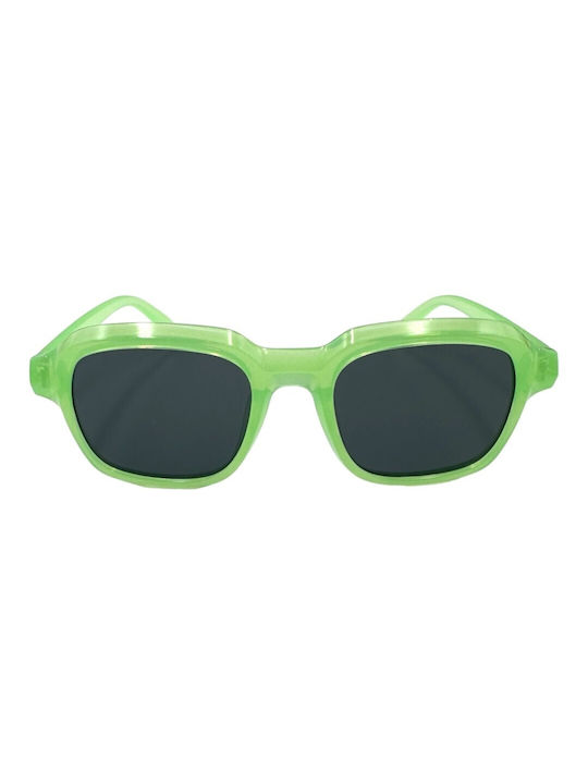 V-store Sunglasses with Green Plastic Frame and Gray Lens 5006GREEN