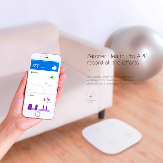Life S2 Smart Badezimmerwaage mit Körperfettmessung & Bluetooth in Weiß Farbe