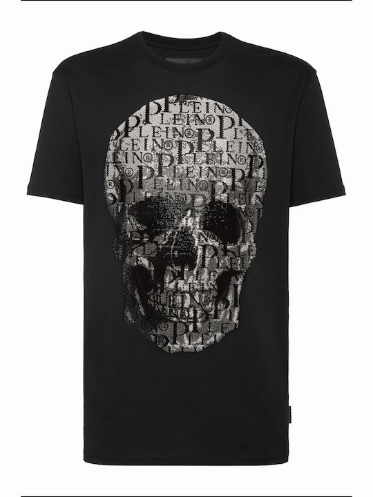 Philipp Plein Tricou pentru bărbați cu mâneci scurte Black