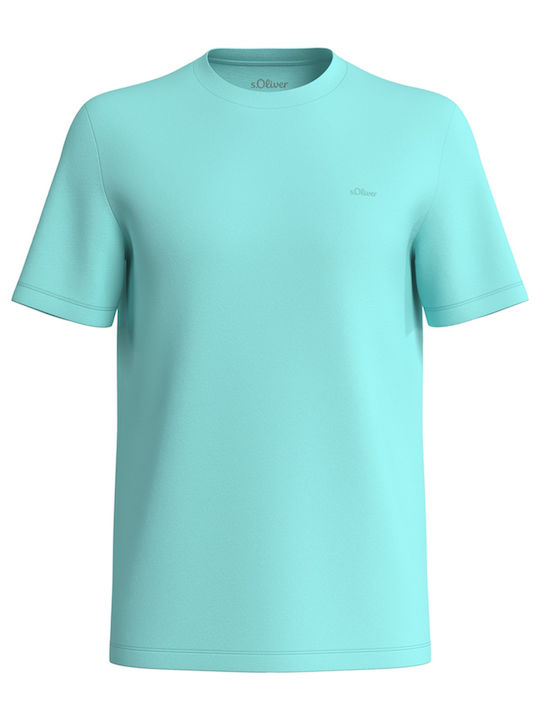 S.Oliver Men's Short Sleeve T-shirt Blue