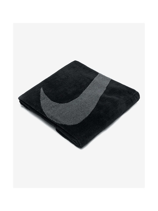 Nike Fundamental Πετσέτα Γυμναστηρίου Βαμβακερή Μαύρη 120x60cm