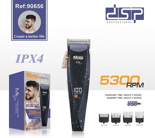 DSP Profesională Reîncărcabilă Mașină de Tuns Neagră 614788