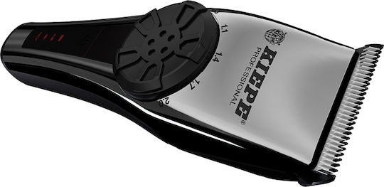 Kiepe Pro Groove Επαγγελματική Επαναφορτιζόμενη Κουρευτική Μηχανή Ασημί