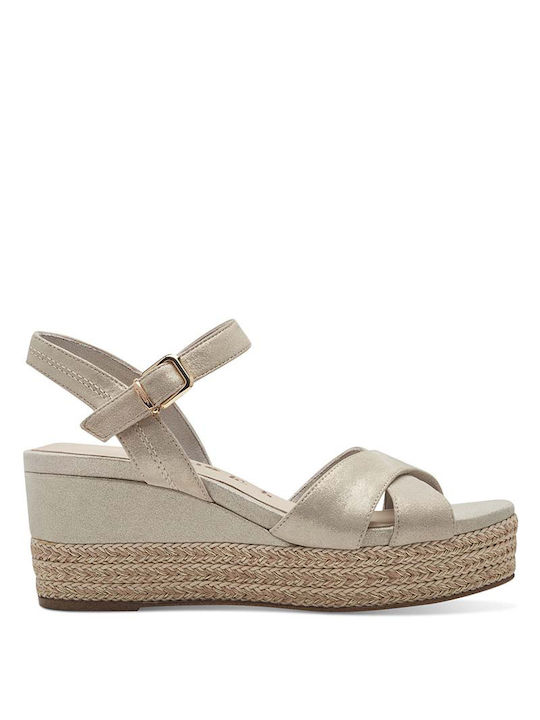 Tamaris Damenplattformen im Espadrilles-Stil Beige