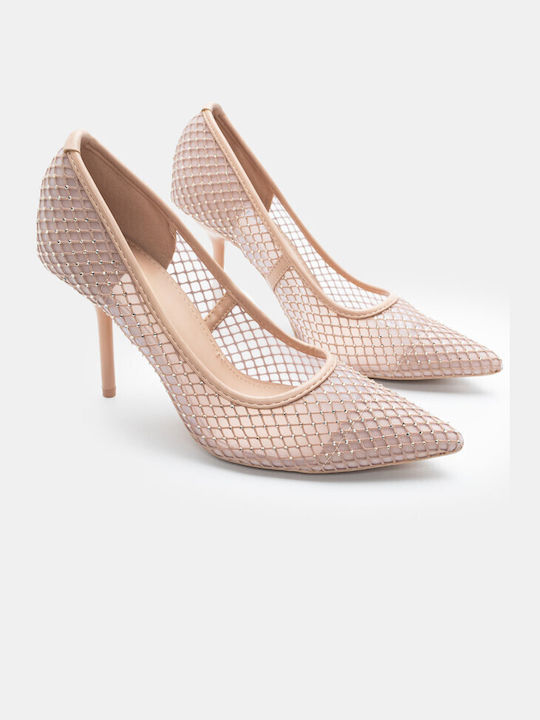 Luigi Pumps mit hohem Absatz Rosa