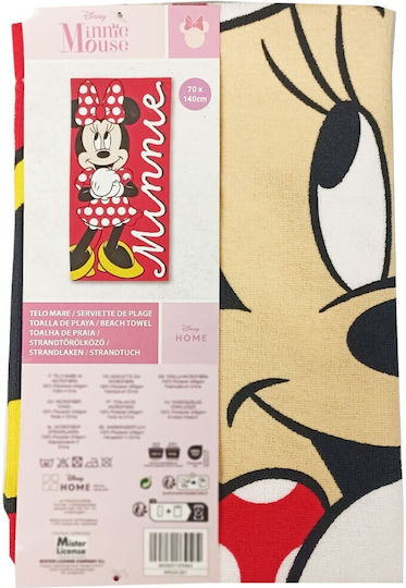 Joinstores Παιδική Πετσέτα Θαλάσσης Κόκκινη Minnie 140x70εκ.