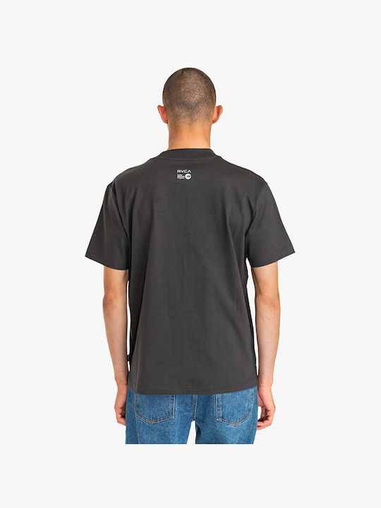 RVCA T-shirt Bărbătesc cu Mânecă Scurtă Washed Black