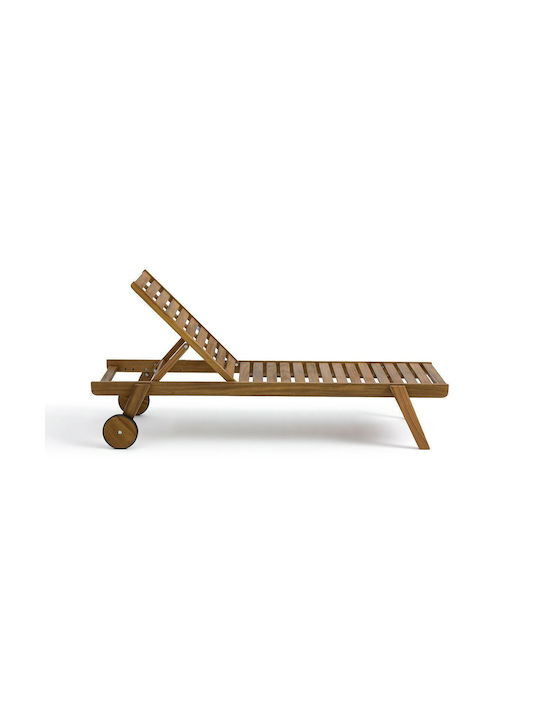 Șezlong Dublu Lemn Bej 154x150x28cm