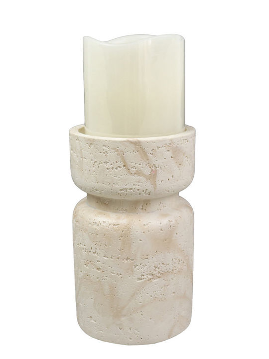 InTheBox Inger Candle Holder Polyresin in Beige Color 9cm 1pcs