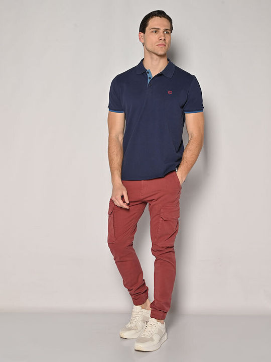 Cargo Men's Trousers Elastic Burgundy
