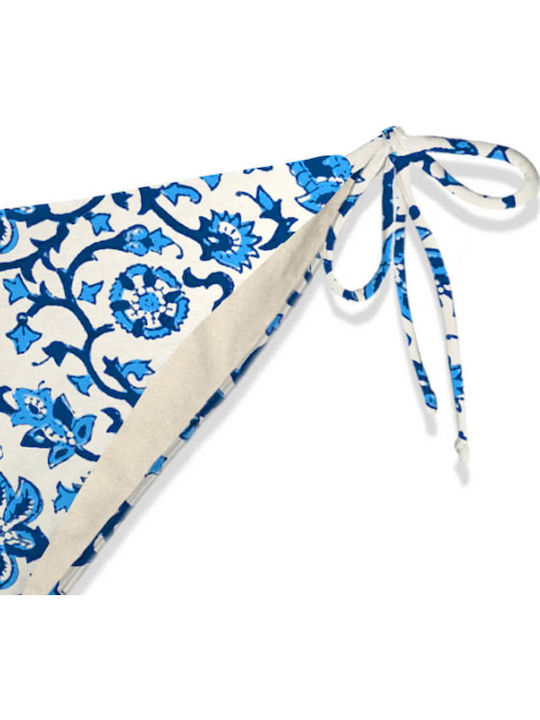 Virgo String Bikini Brazil with Laces Blue