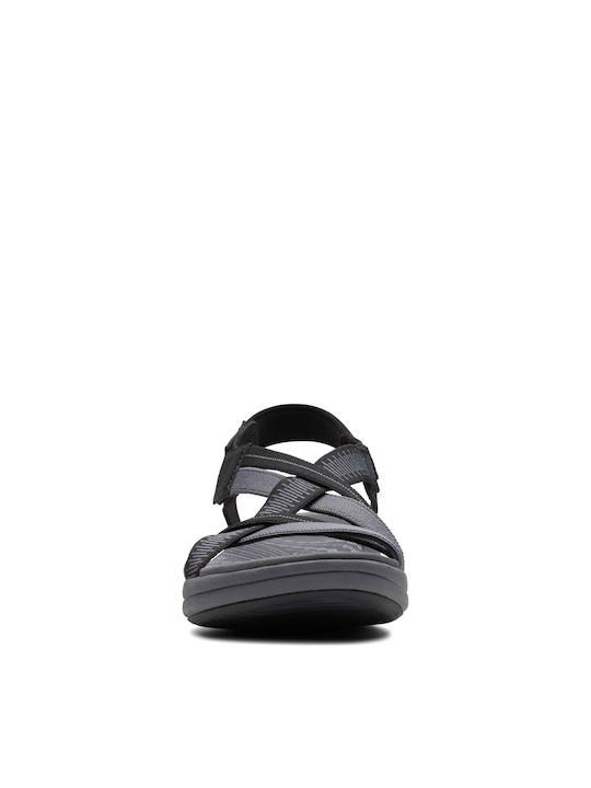 Damen Flache Sandalen Anatomisch in Schwarz Farbe