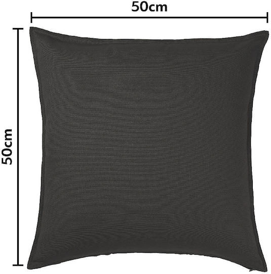 Nami Einzelstück Sofa Kissen Schwarz 100% Baumwollfüllung inklusive 50x50cm