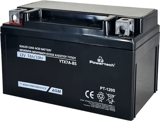 Powertech Μπαταρία UPS με Χωρητικότητα 7Ah και Τάση 12V PT-1205 1τμχ
