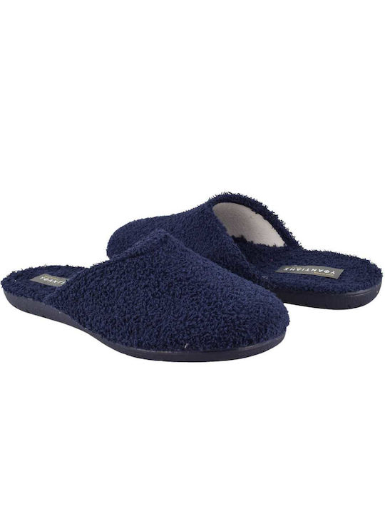 Yfantidis Men's Terry Slippers Blue