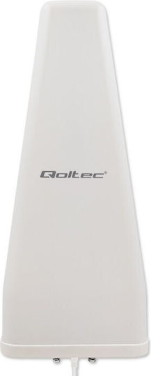 Qoltec 57043 Външен Телевизионна антена (не изисква захранване) Бяла