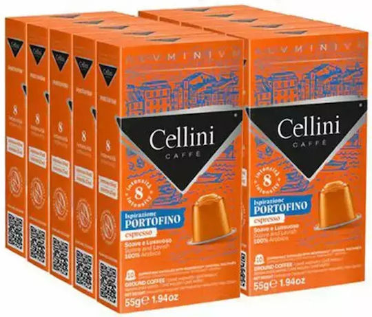 Cellini Капсули Еспресо Aluminium Съвместими с машина Nespresso 10капси